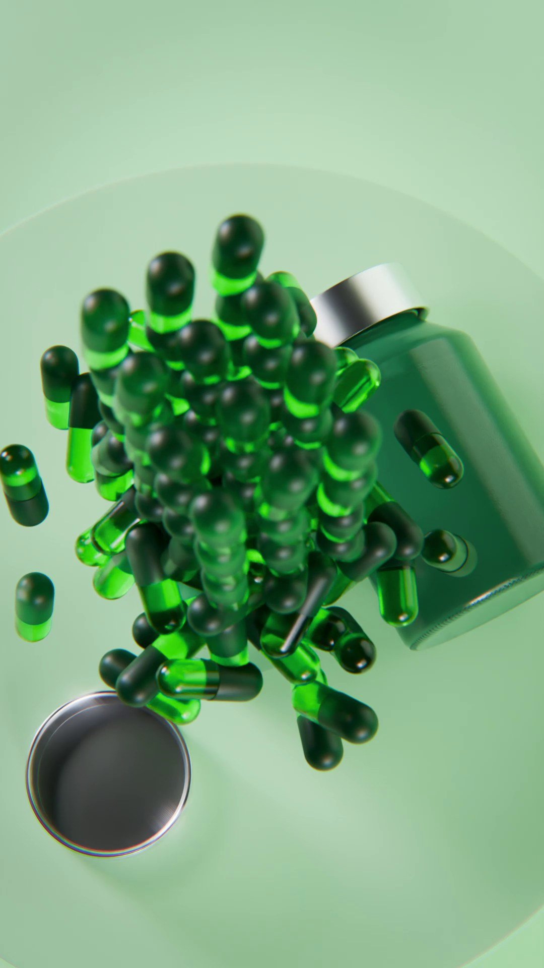 Vida Glow 3D Capsule Particle Simulation